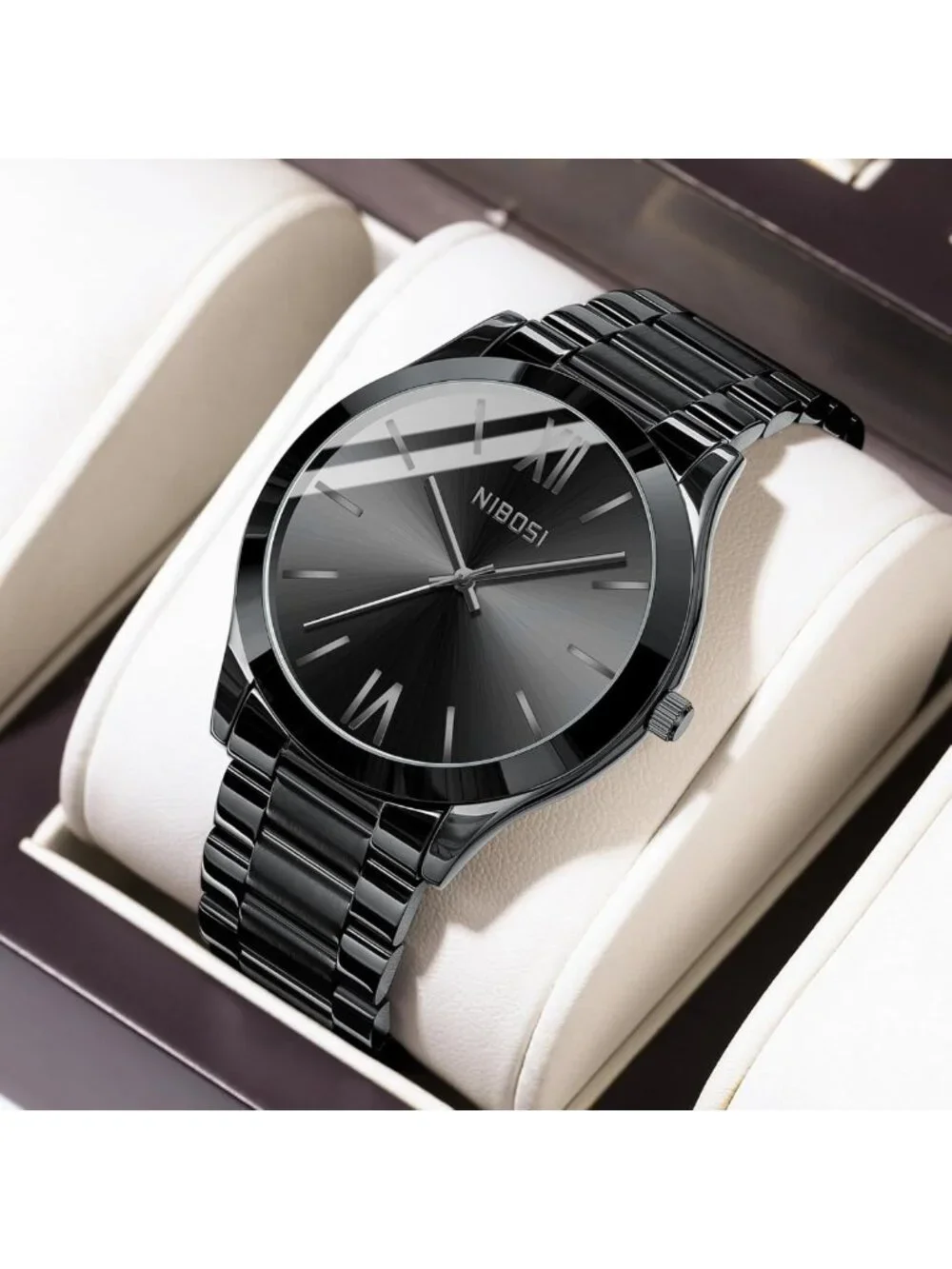 Stylish Men's Analog Quartz Watch - Waterproof Stainless Steel, Minimalist